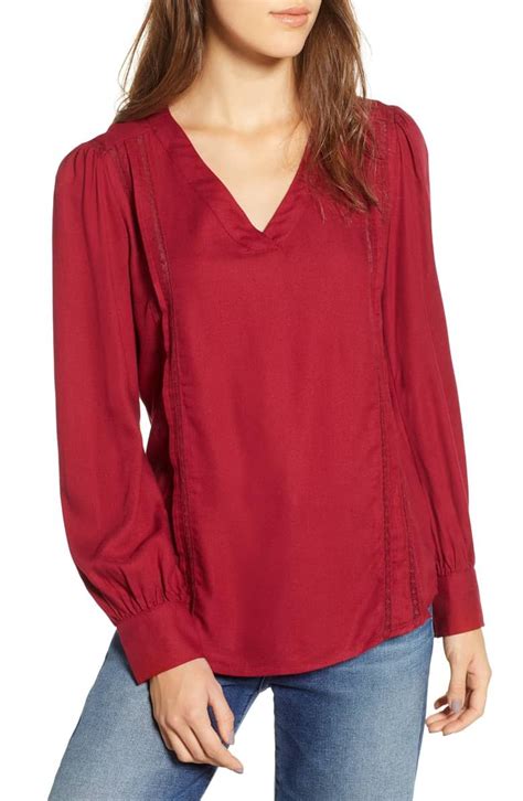 nordstrom blouses long sleeve